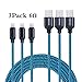 Charlemain rrx-95 Lightning Cable iPhone Charger Extra Long Nylon Braided Lightning to USB Charge and Data Sync Cable Cord for iPhone X/8/8 Plus/7/7 Plus/6s/6s Plus/6/6 Plus/5s/5, iPad, iPod, 3 Piece
