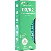 Spectraspray Vitamin D3 + K2 Oral Spray (30 Day Supply) MenaQ-7 K2 | Oral Vitamin Healthy Lifestyle Support, GLP-1 Nutrition Support, Dual Liquid Vitamin Spray, Vegetarian Gluten Free &amp; non GMO