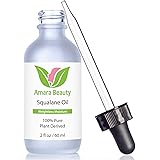 Amara Beauty Squalane Oil Moisturizer with 100% Pure Plant Derived Squalane for Face, Body, Skin and Hair - Face Oil 2 fl. oz