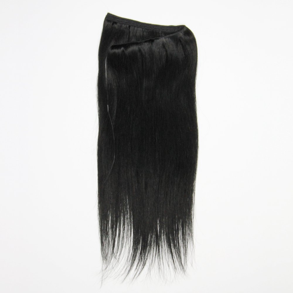 I&K 18โ Onepiece QuickFit 100% Human Hair Extensions #1-Jet Black 18 inches