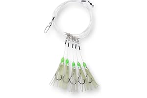 End Game Tackle Company Glow Squid Deep Drop Tilefish Rig, Excellent for Deep Drop Fishing, 8/0 Circle Hooks, 1 Rig