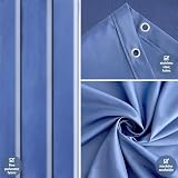Furlinic Shower Curtain Mould Proof 200x240cm Polyester Misty Blue 12 Hooks view 4