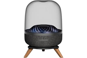 FENDUOER Speaker Stand Desk Support Tray Base with Wood Feet, Desktop Display Holder for Harman Kardon Aura Studio 2 3 4 Soundsticks 4 Home Audio