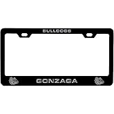 Gonzaga Bulldogs Laser Engraved Metal License Plate Frame Black Officially Licensed Collegiate Product