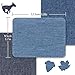 Iron On Denim Patches for Clothing Jeans, 12Pcs No-Sew Denim Patches Assorted Cotton Jeans Repair Kit,Great for DIY Sew on Patch for Jeans, with 3 Assorted Colors (4.9