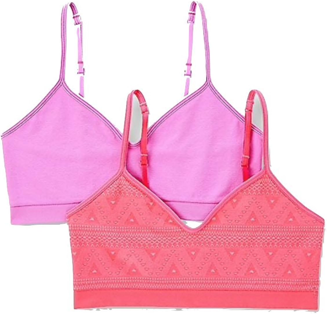 Justice 2-Pack Everyday Bra Pink Poly \u0026 