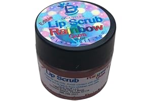 Diva Stuff Ultra Hydrating Lip Scrub for Soft Lips, Gentle Exfoliation, Moisturizer & Conditioner, Rainbow Gum – ¼ oz (Made in the USA)