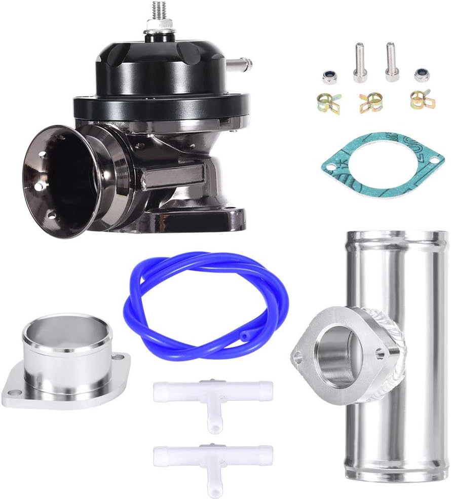 Universal Billet Aluminum Type-RS Turbo Blow Off Valve Bov+2.5＂Flange Pipe Black