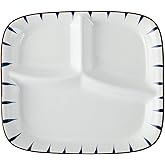 Acyhggi Ceramic Divided Porcelain Dinner Plate - 10 Inch, Breakfast, Lunch, Bowl, Portion Control, Salad - Kitchen Tableware