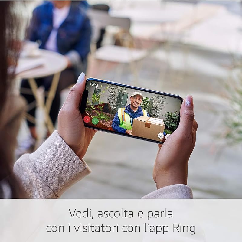 Spioncino digitale con videocamera (Door View Cam) | Spessore porta: 54-75 mm (versione consigliata) | Videocitofono senza fili, HD a 1080p e wi-fi | Ring Home: 30 gg. prova gratuita