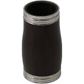 Yibuy Metal Ring Black Ebony Wood Clarinet Barrel 60mm Length Tuning Tube