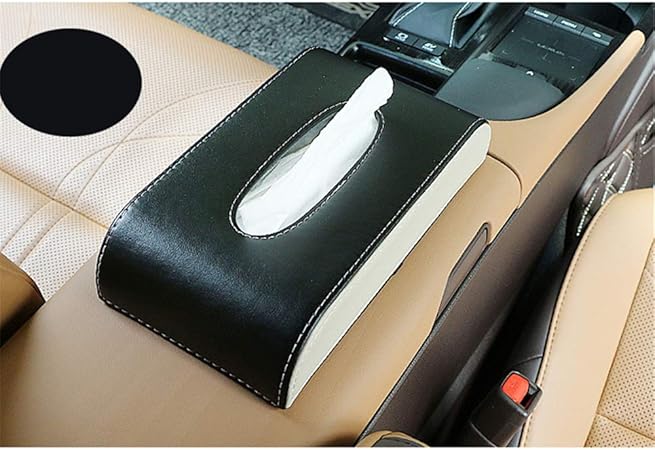 Amazon Co Jp 車ティッシュカバー 車用ティッシュボックス 高級 ティッシュケース Puレザー 多機能 収納 黒米 車 バイク