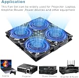 GDSTIME 4 x 120mm AC Powered Fan 220-240V Controller Dual Ball Bearing view 3