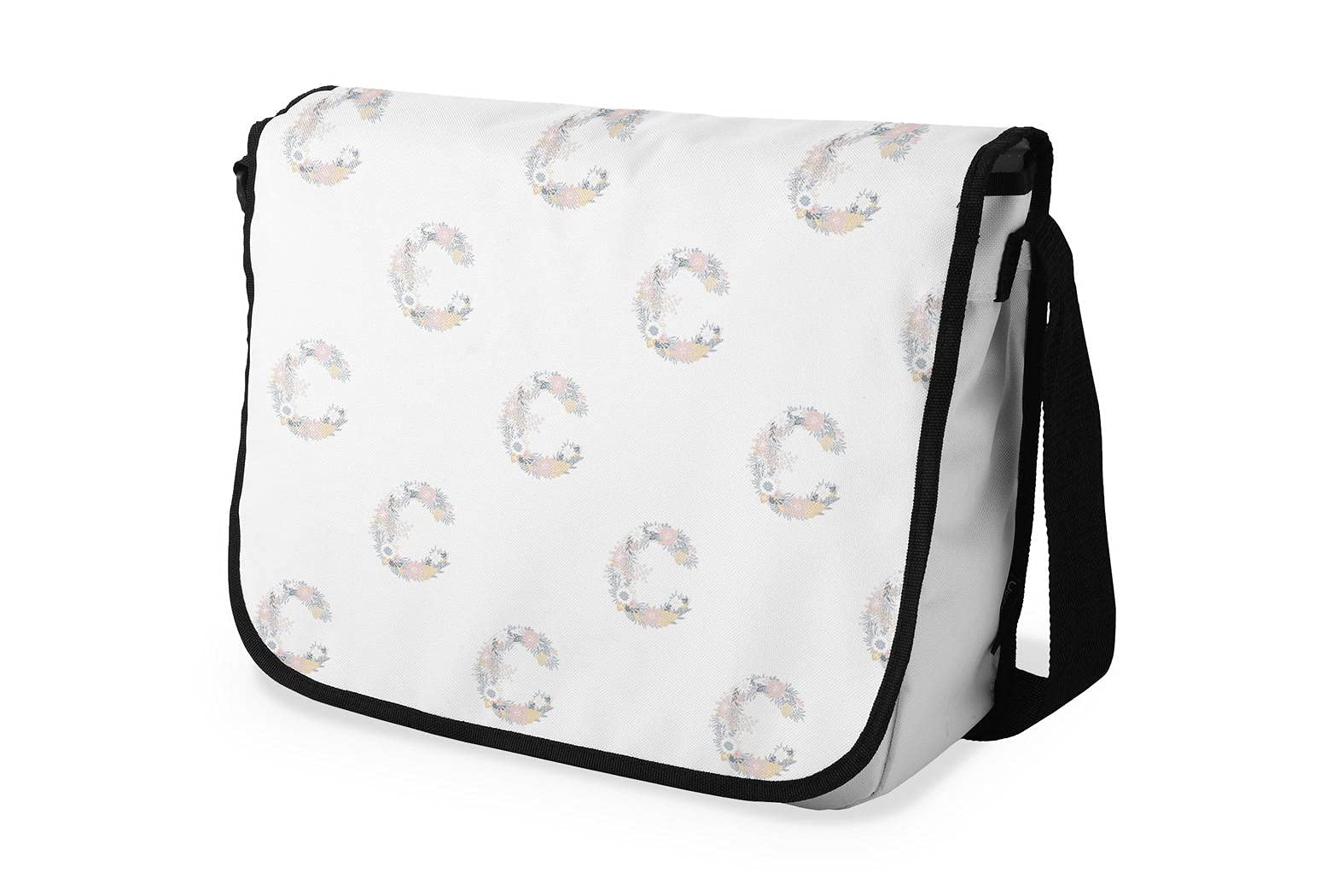 Bonamaison Digitally Printed Messenger School Bag for Students, Cross Body Bag, Courier Bag, Shoulder Bag for School, Back to School, Size: 29x36 Cm
