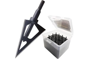 Flying Swifts Hunting Broadheads 3 Blades Archery Broadheads 100or125 Grain 12PK Screw-in Arrow Heads Arrow Tips Compatible with Traditional Bows and Compound Bow Archery Hunting