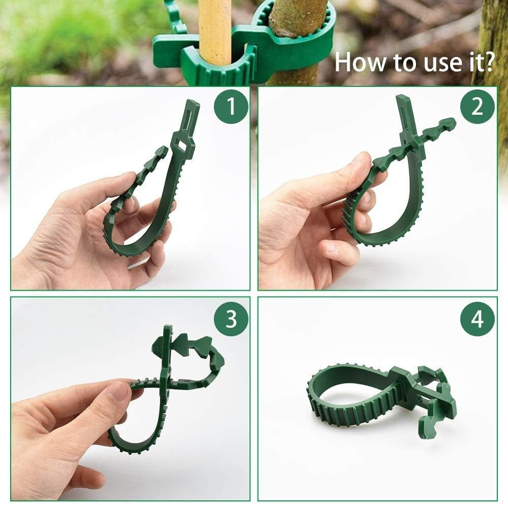 8pcs Tree Shrub Ties Supports Heavy Duty Plants Interlock Secures Tie