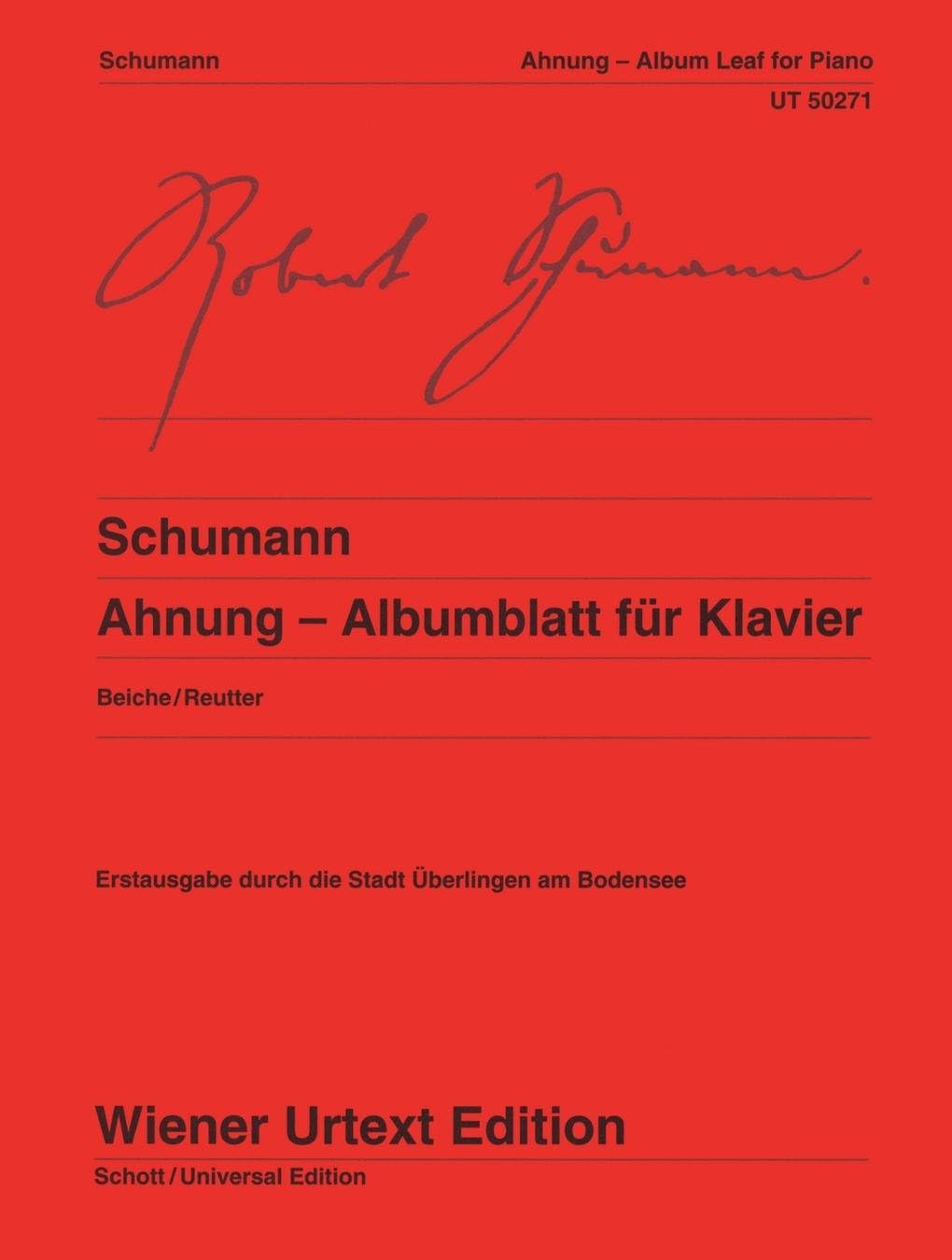 Robert Schumann - Album Leaf For Piano