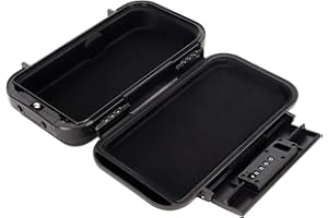 Portable Fireproof Safe Box, and Water Chest for Home, Mini Travel Safe With 4 Digit Password Combination Lock and Detachable