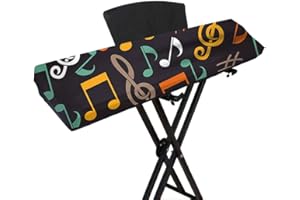 QEES Piano Keyboard Dust Cover - 61/88 Keys, Adjustable Electric/Digital Piano Protective Cover with Elastic Band Design