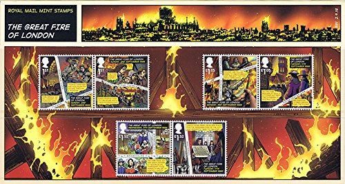 2016 The Great Fire of London Presentation Pack PP504 (printed no. 531) - Royal Mail Stamps