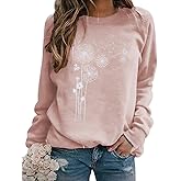 ASTANFY Be Kind Sweatshirt Womens Letter Print Pullover Long Sleeves Blessed Top Blouse