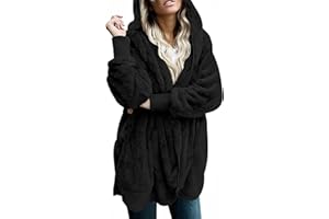 LONGYUAN Womens Jacket Winter Coats Hooded Cardigan Fleece Sweaters