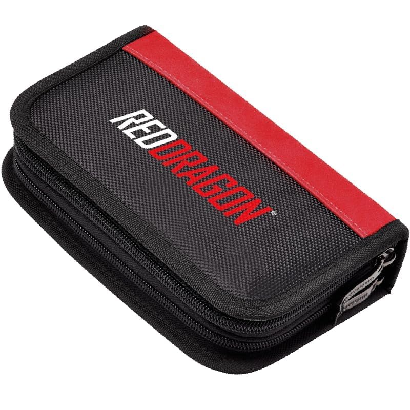 RED DRAGON Darts Case | Firestone I Wallet | Holds 1 Sets of Darts Plus Professional Dart Accessories