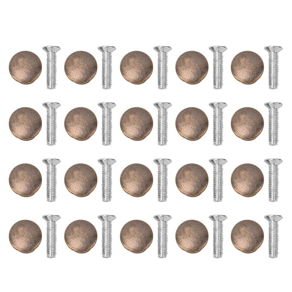 Small Jewelry Box Knobs, 20 Set Retro Style Cabinet Knob, Round Cabinet Knobs Mushroom Shape Pull Handle with Screws for Cupboard Drawer Jewelry Boxes Furniture Wardrobe Diameter Family