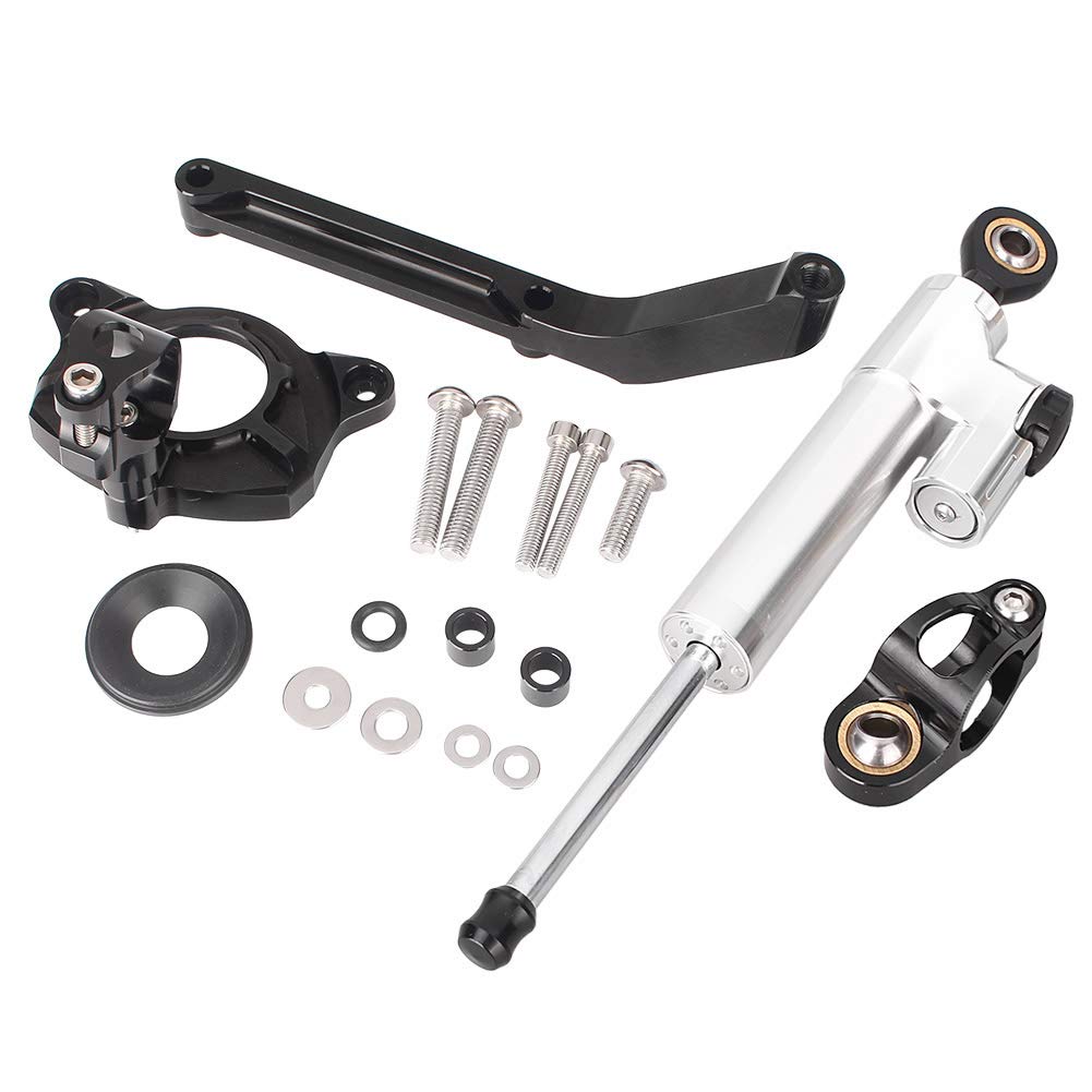 Newsmarts Aluminum Steering Damper Steering Damper Stabilizer with Bracket Fits KAWASAKI Z1000 2014