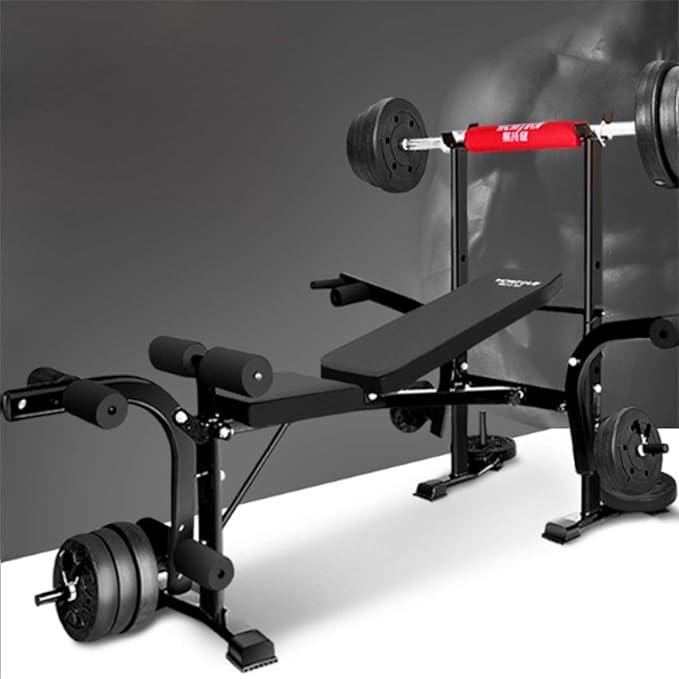Weight Bench Sit Up Bench Adjustable Folding with Dip