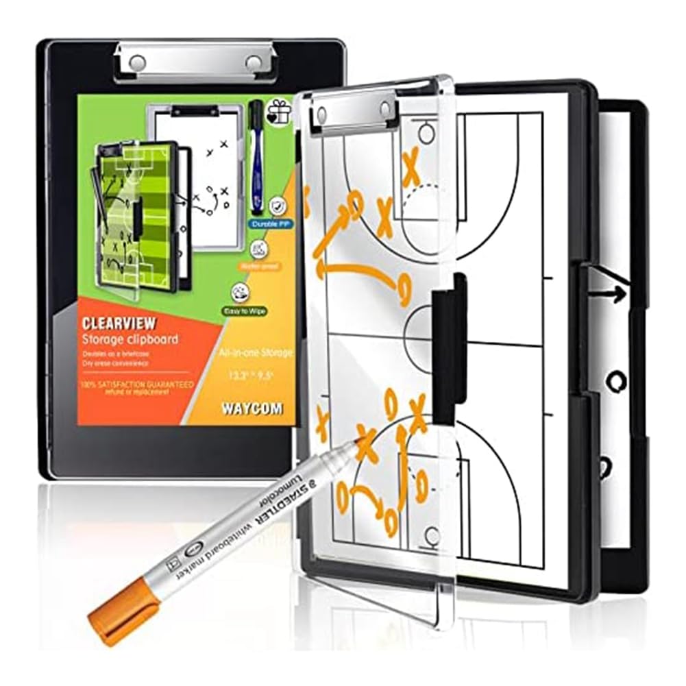 Dedjgoo Clipboard with Storage,13.3X9.5 in with 2 Compartment Storage,Dry Clip Boards Duty Clipboard Plastic Nursing Clipboard A