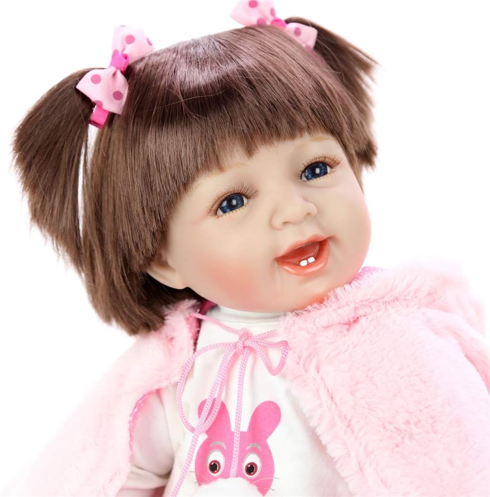 Prezzo GUALA Bambino Realistico Reborn Ragazze Dolls, Lifelike & Lovely & Soft & Handmade Baby Doll Silicone, 55cm / 22 Pollici Smiling Dolls Offerte