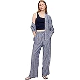 Gap Womens Wide Leg Linen Pull on Pant