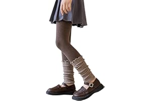 Girls Winter Warm Fleece Lined Tights Leggings Thermal Base Layer Pants Soft Cozy Thick Dance Tights