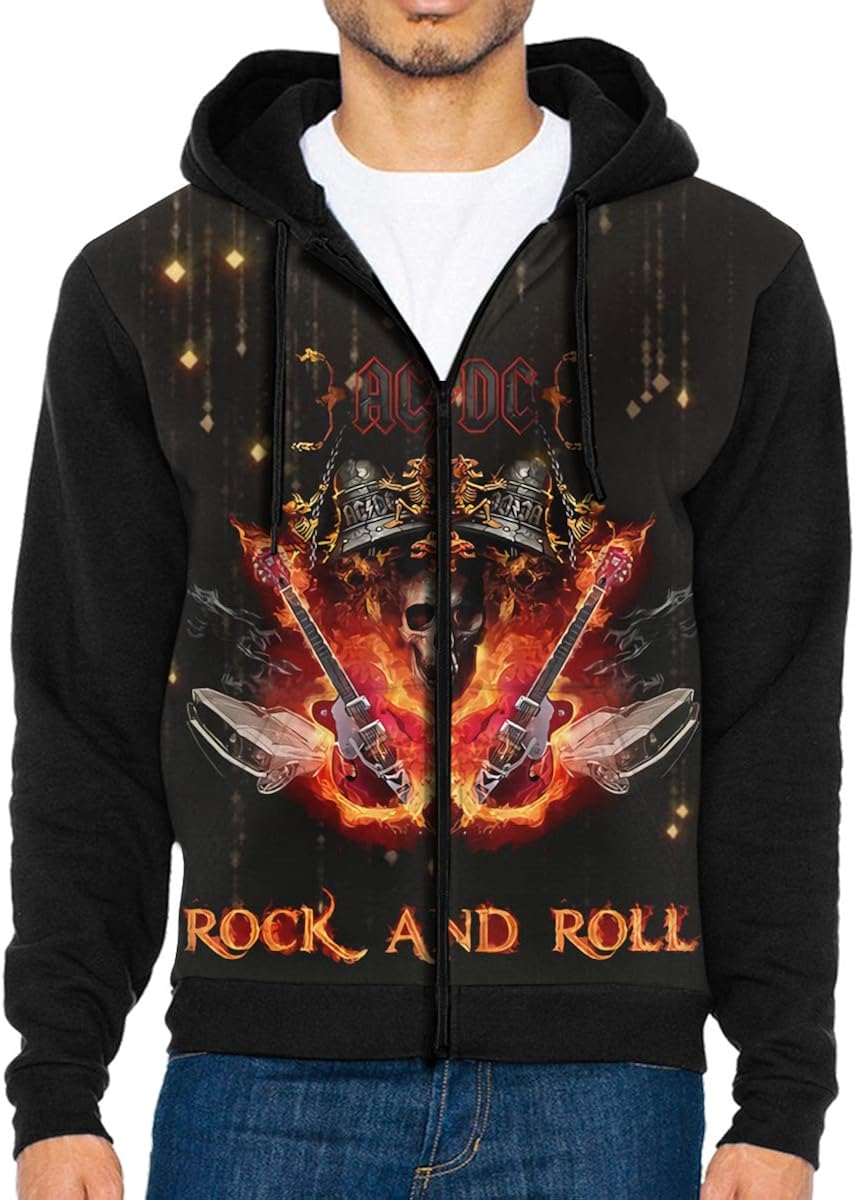 Amazon Com Robertagonzalez Acdc Men Jacket Hoodie Full Zip Sweatshirt Outwear Warm Coats Clothing