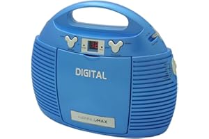 HANNLOMAX HX-327CD Portable CD Player with AM/FM Radio, Aux-in, AC/DC Dual Power Source. (Blue)