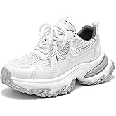 BEAU TODAY Chunky Sneakers for Women,Fashion Platform Walking Sneakers,Comfortable Arch Support Tennis Dad Shoes