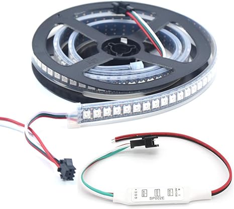 wesiri ws2812b led strip lights 3 2ft 1m ws2812b 144leds programmable individual addressable ws2811 built in 5050 rgb led strip ip67 waterproof dc5v
