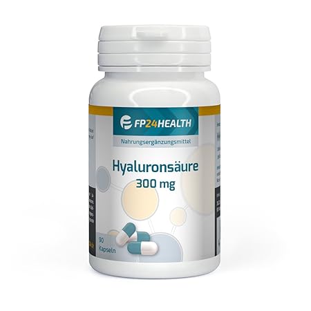 FP24 Health Hyaluronsäure 300mg - Sonderpreis - 90 Kapseln - Hochdosiert - Anti-Aging - Gelenke - Top Qualität - Made in Germany