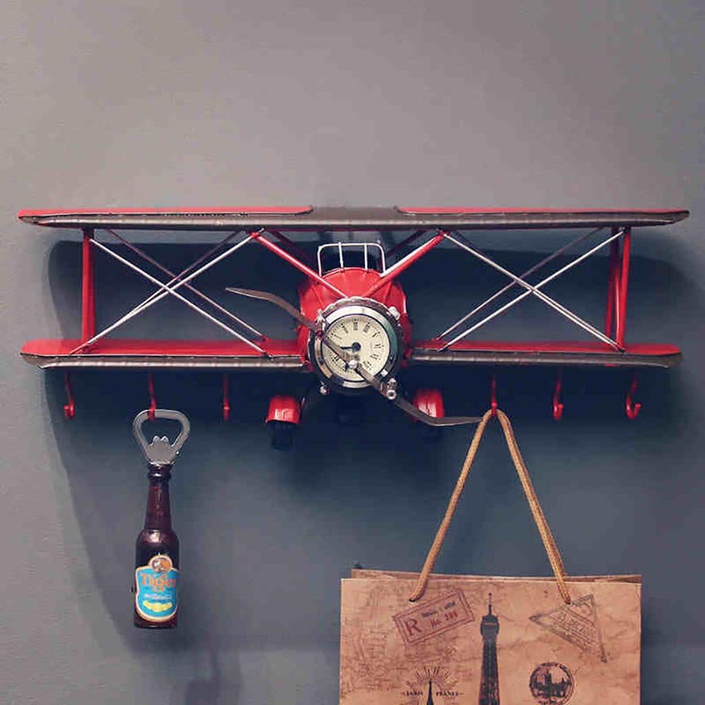 Wall Decoration Shelves Wall Decorations Retro Aircraft Model Pendant Office Bar Shop Wall Hanging Hook Decoration Wall Shelf 42*16*16CM Wall Mount Shelf