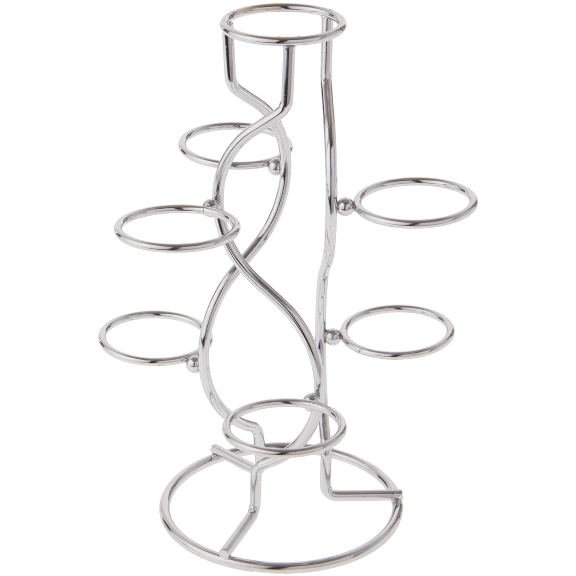 Bard's Silver-toned Egg Stand/Holder, 7 Egg Display, 1.375" diameter (Fits Hen Sized Eggs)