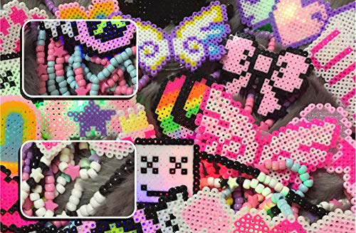 Efivs Arts Giant Crayon Bead Box,24 Color Pony Beads Kandi Beads for DIY Jewelry Making - Approximately 1500pcs(6 x 9 mm)