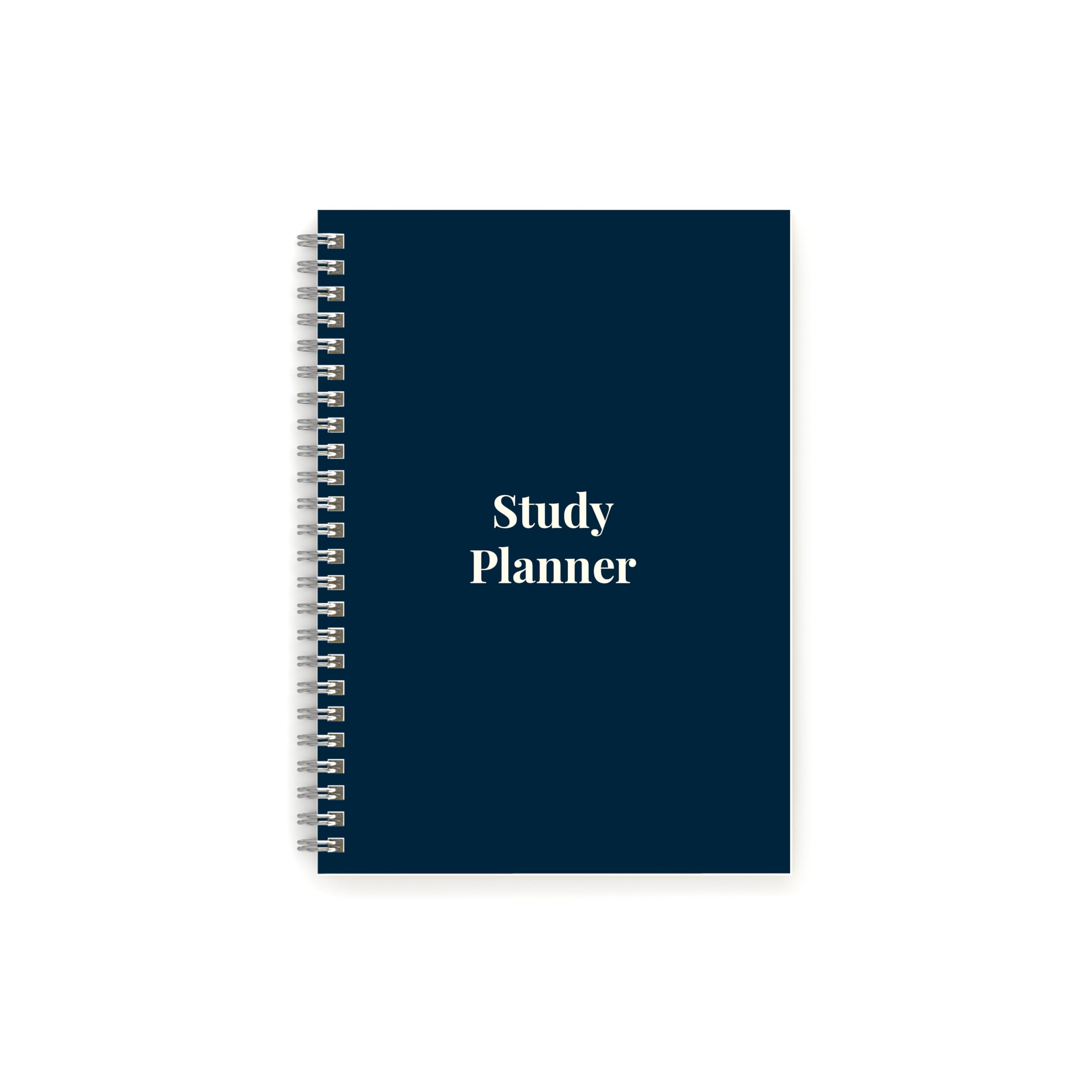 Study & Homework Planner – A5 size with 104 undated pages of thick 90gsm paper – enough space for 52 weeks of study. Double Strength Chrome Wire - Perfect Academic Planner for Students of all ages