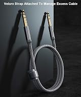 RUXELY 6.35mm TRS Instrument Cable 3M 2-Pack Straight Jack view 6