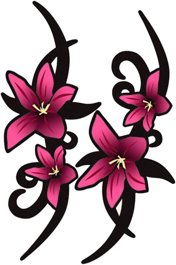 Avisa Sticker set Pink Tribal Flowers - 2x 23x9cm