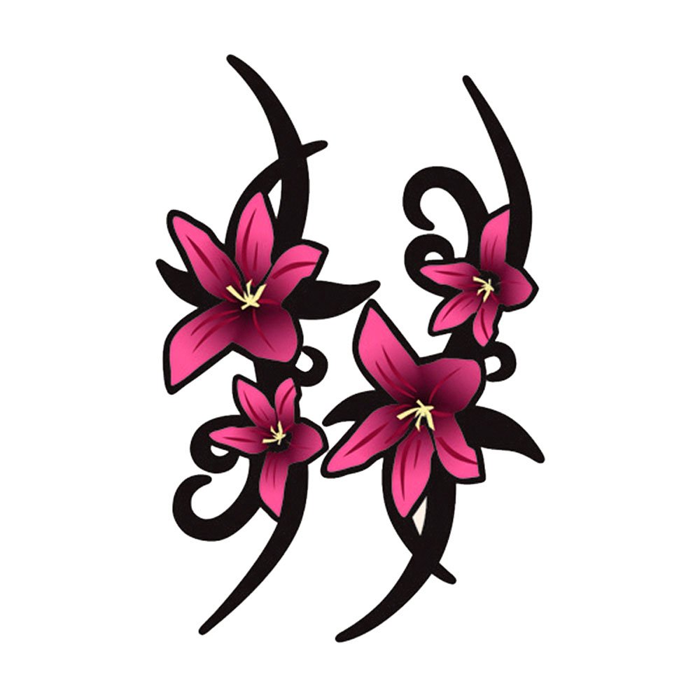 Avisa Sticker set Pink Tribal Flowers - 2x 23x9cm