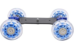 Dioche Versatile Mini Desktop Camera Dolly Skater for Smooth DSLR Shots | Aluminum Alloy 10KG Load Capacity Slider with Preci