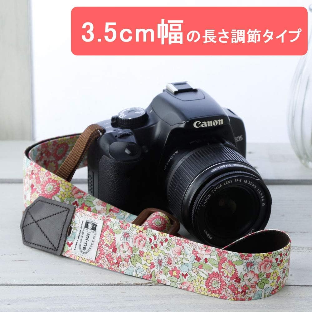 Amazon カメラストラップ Mi Na ミーナ フラワーガーデンピンク ３ ５ｃｍ幅 長さ調節タイプ カメラ 双眼鏡用ストラップ ホルダー 通販