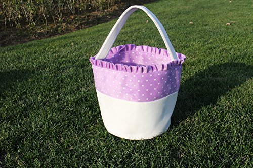 Easter Bucket Dot Easter Basket for Children Egg Hunt (Purple) - Thumbnail 6