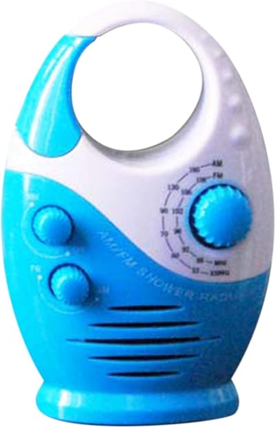 Maifa Waterproof Shower Radio AM FM Speaker Adjustable Volume Hanging Handle